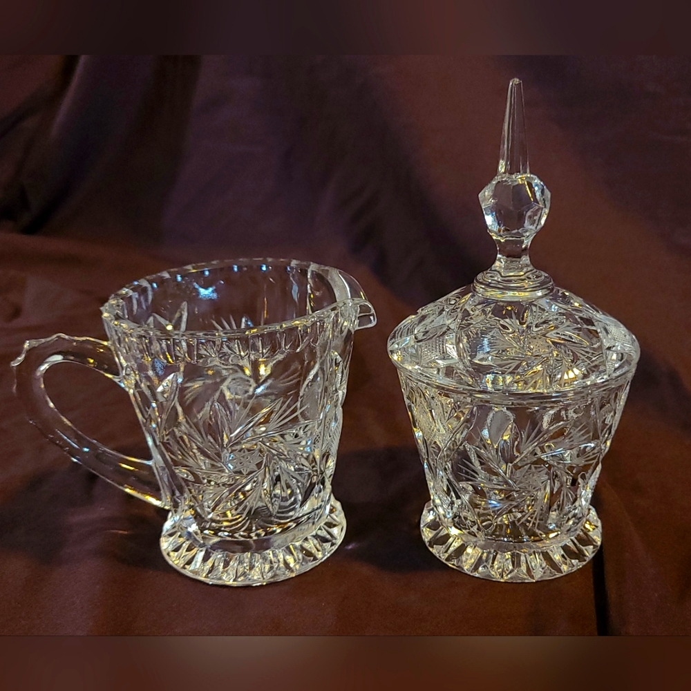 Set: Lausitzer Crystal Cream Pitcher & Sugar Bowl